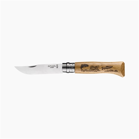 Couteau Opinel Animalia 3 chêne 8 vri POISSON